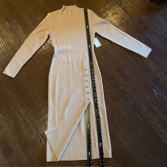 Nine West Tan Camel Bodycon Dress Medium NWT - Picture 5 of 15